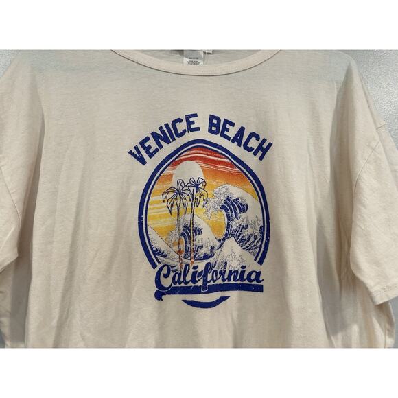 ProBlue Stitch Fix Venice BeachKeilie Graphic Short Sleeve Boxy Tee Shirt XL NEW - Picture 2 of 6